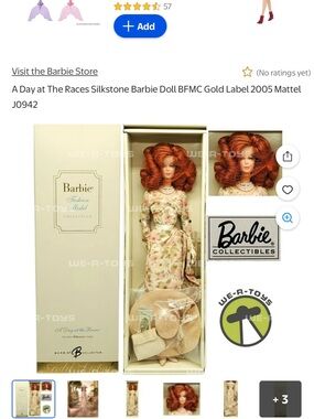 Collectible A Day At The Races Barbie Silkstone Doll BF Mc Gold Label 2005Mattel